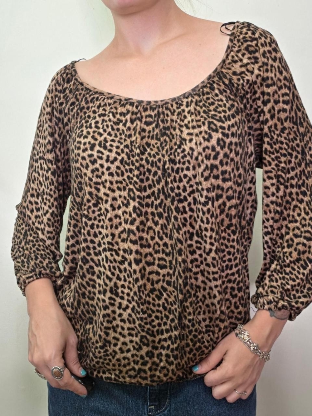 Y2K Leopard Print top Size M - Picture 1 of 5